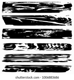 Set Black Grunge Design Element