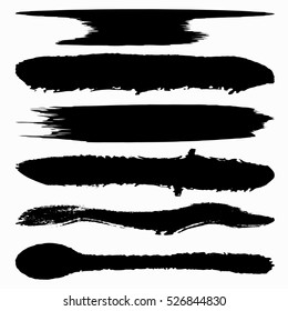 Set Black Grunge Design Element