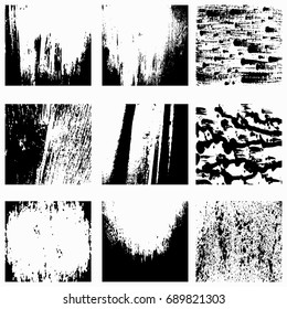 Set Black Grunge Design Element