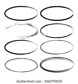 Set of black  grunge frames. Vector illustration.