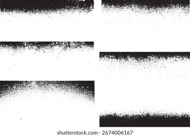 Schwarze Grunge- und Halbtonränder

