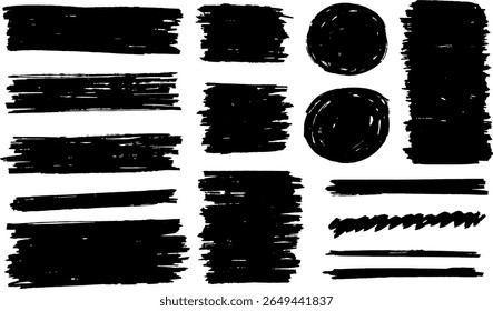 conjunto de tinta grunge preta salta ilustração vetorial