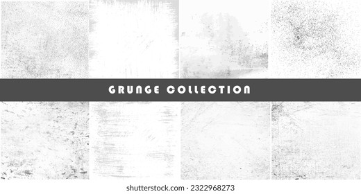 Set of black grunge overlay background. Grunge background template collection