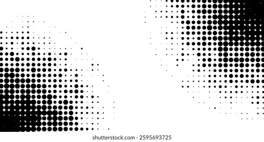 Set of black halftone dots background. dots style
