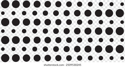 Set of black halftone dots backgrounds. EPS 10.
