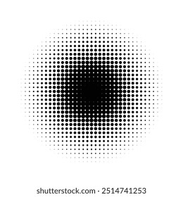 Conjunto de fondos de puntos de semitono negro. Vector de semitono de puntos modernos, arte Pop estilo cómico gradiente círculo semitono conjunto Vector aislado sobre fondo blanco patrón de puntos. círculo moderno