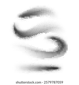 Set of black halftone dots backgrounds. Halftone dot abstract background. Vector format