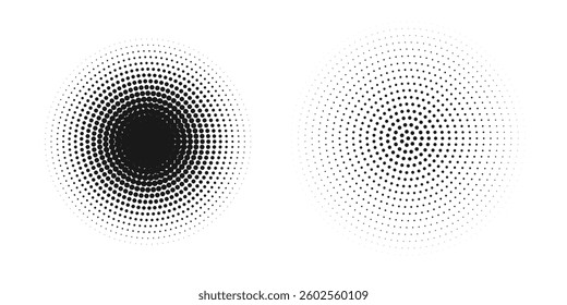 Set of black halftone dots backgrounds. vector modern dots halftone. modern vector