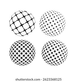 Set of black halftone dots backgrounds. Modern abstract background. Halftone dots in circle form. Round logo. Vector Eps	
