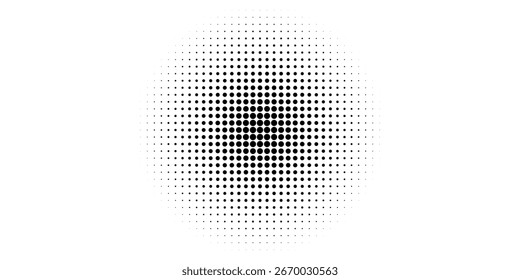 Conjunto de fondos de puntos de semitono negro. Vector semitono de puntos modernos, arte Pop estilo cómico gradiente círculo semitono conjunto Vector aislado sobre fondo blanco patrón de puntos. ilustración de Vector de círculo de puntos