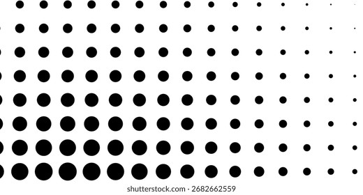 Conjunto de fondos de puntos de semitono negro Vector de semitono de puntos modernos, Vector de degradado de estilo cómico de arte Pop círculo de semitono aislado sobre fondo blanco patrón de puntos.