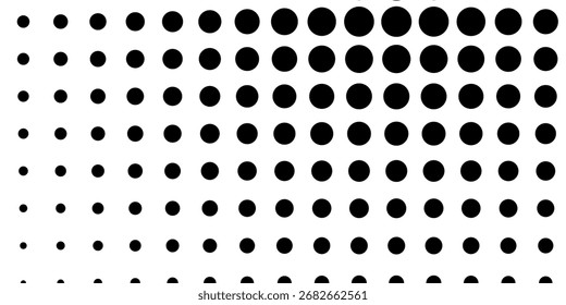 Conjunto de fondos de puntos de semitono negro Vector de semitono de puntos modernos, Vector de degradado de estilo cómico de arte Pop círculo de semitono aislado sobre fondo blanco patrón de puntos.