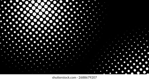 Conjunto de fondos de puntos de semitono negro Vector de semitono de puntos modernos, Vector de degradado de estilo cómico de arte Pop círculo de semitono aislado sobre fondo blanco patrón de puntos.