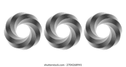 Conjunto de fondos de puntos de semitono negro. Vector de puntos modernos artes de semitono. moderno	