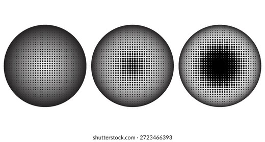 Conjunto de fondos de puntos de semitono negro. Vector de puntos modernos artes de semitono. moderno	