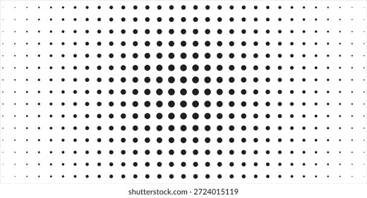 Conjunto de fondos de puntos de semitono negro. Vector de semitono de puntos modernos, Vector de conjunto de semitono de gradiente de estilo cómico de arte Pop aislado en puntos de fondo blanco.