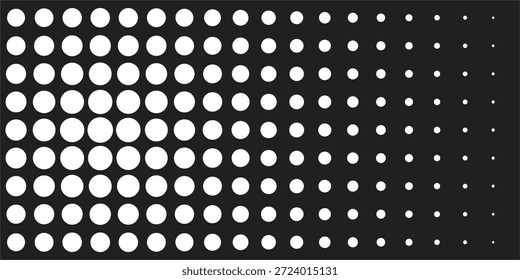 Conjunto de fondos de puntos de semitono negro Vector de semitono de puntos modernos, Vector de degradado de estilo cómico de arte Pop círculo de semitono aislado sobre fondo blanco patrón de puntos.