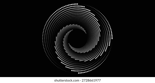 Conjunto de fondos de puntos de semitono negro Vector de semitono de puntos modernos, Vector de degradado de estilo cómico de arte Pop círculo de semitono aislado sobre fondo blanco patrón de puntos.