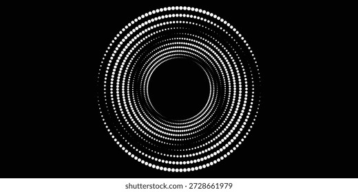 Conjunto de fondos de puntos de semitono negro Vector de semitono de puntos modernos, Vector de degradado de estilo cómico de arte Pop círculo de semitono aislado sobre fondo blanco patrón de puntos.