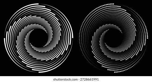 Conjunto de fondos de puntos de semitono negro. Vector de semitono de puntos modernos, arte Pop estilo cómico gradiente círculo semitono conjunto Vector aislado en el fondo blanco patrón de puntos