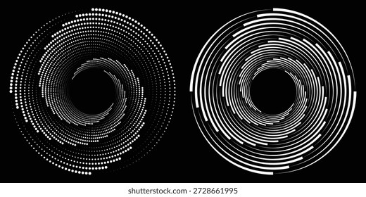 Conjunto de fondos de puntos de semitono negro. Vector de semitono de puntos modernos, arte Pop estilo cómico gradiente círculo semitono conjunto Vector aislado en el fondo blanco patrón de puntos