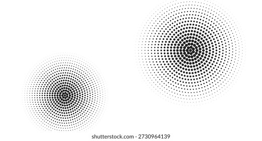 Conjunto de fondos de puntos de semitono negro. fondo moderno	
