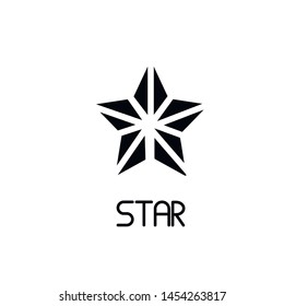 Set of black hand drawn doodle stars. star icon on white background. vector illustration