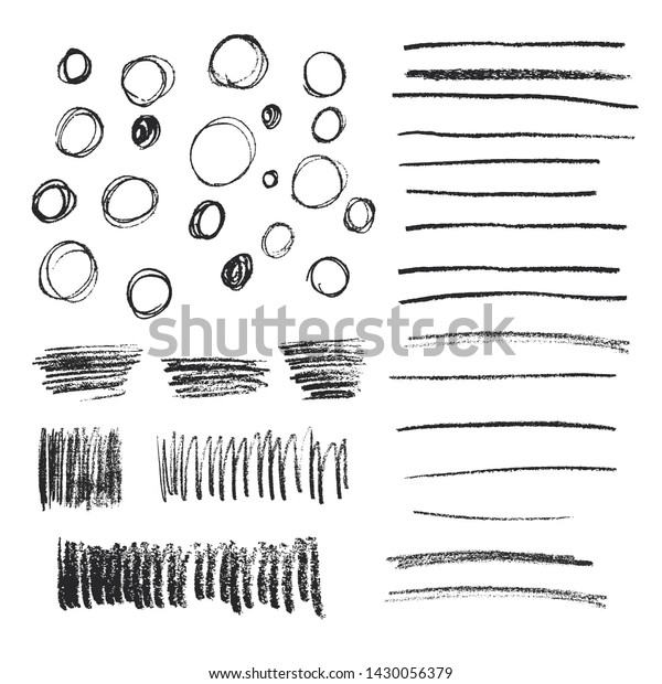 Set Black Hand Drawn Doodle Pencil Stock Vector (Royalty Free ...