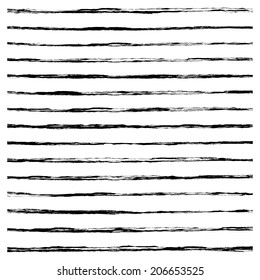 Set of Black hand painted abstract brush strokes. EPS10