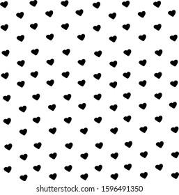 Set of black hearts icon. Pattern Valentine's Day. For seasonal design