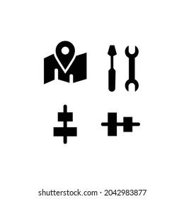 Conjunto de colecciones de diseño de iconos negros