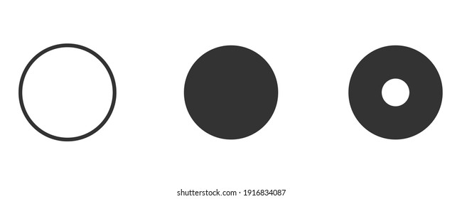 Set Black Icon Radio Button Set Stock Vector (Royalty Free) 1916834087 ...