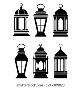 Icono negro Linternas de Ramadán 