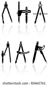 Set of black icons, illustration