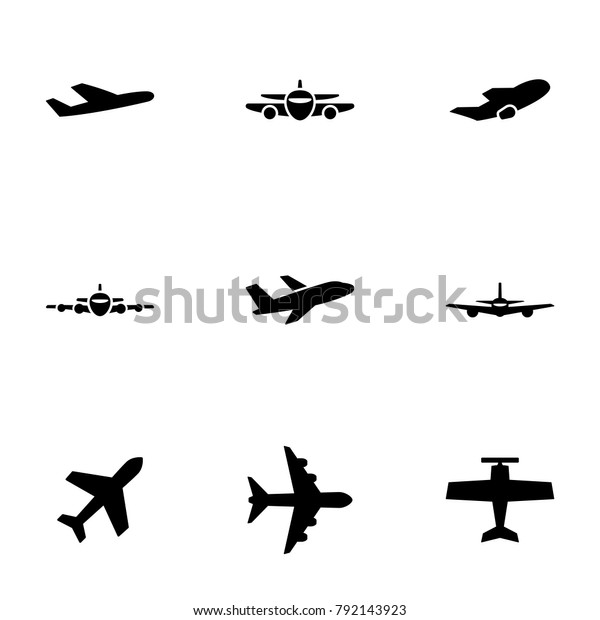 Set Black Icons Isolated On White Stock Vector (Royalty Free) 792143923
