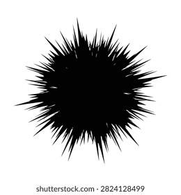 Set of black ink splatters isolated on white. Grunge texture, messy paint splash, abstract elements for design projects, backgrounds, and creative compositions.