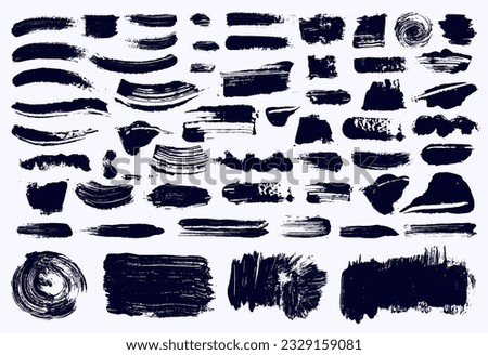 Set of black ink style splash, blobs and stains brushes and textures made with watercolor. Grunge dirty shapes and silhouettes for your design. Explosion design, speech bubble, message for banner, web