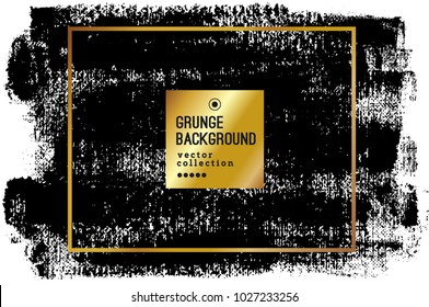 Set of Black ink vector stains