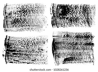 Set of Black ink vector stains