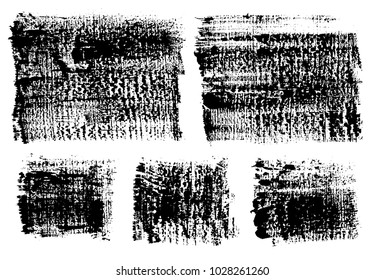 Set of Black ink vector stains