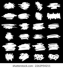 Set of black ink vector stains.