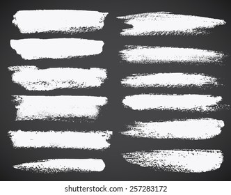Set of Black ink vector stains
