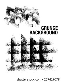 Set of Black ink vector stains 5