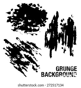 Set of Black ink vector stains - illustration 6