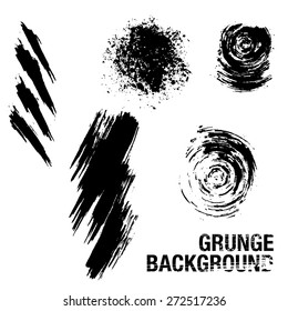 Set of Black ink vector stains - illustration 20