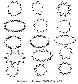 Set of black  line free forms isolated.