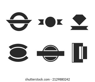 set of black logo templates with simple and unique designs