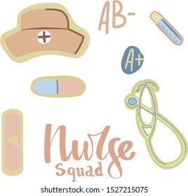 Set of black medicine thin, lines, outline icons. Items for for medical care, medicines, tools, results of the survey, badges on white background. For web and mobile applications