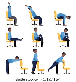 770 Office Worker Doing Chair Exercises Images, Stock Photos & Vectors ...