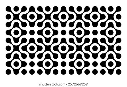 Set black metaballs isolated on a white background. Modern contemporary geometric shapes and elements. Vector illustration